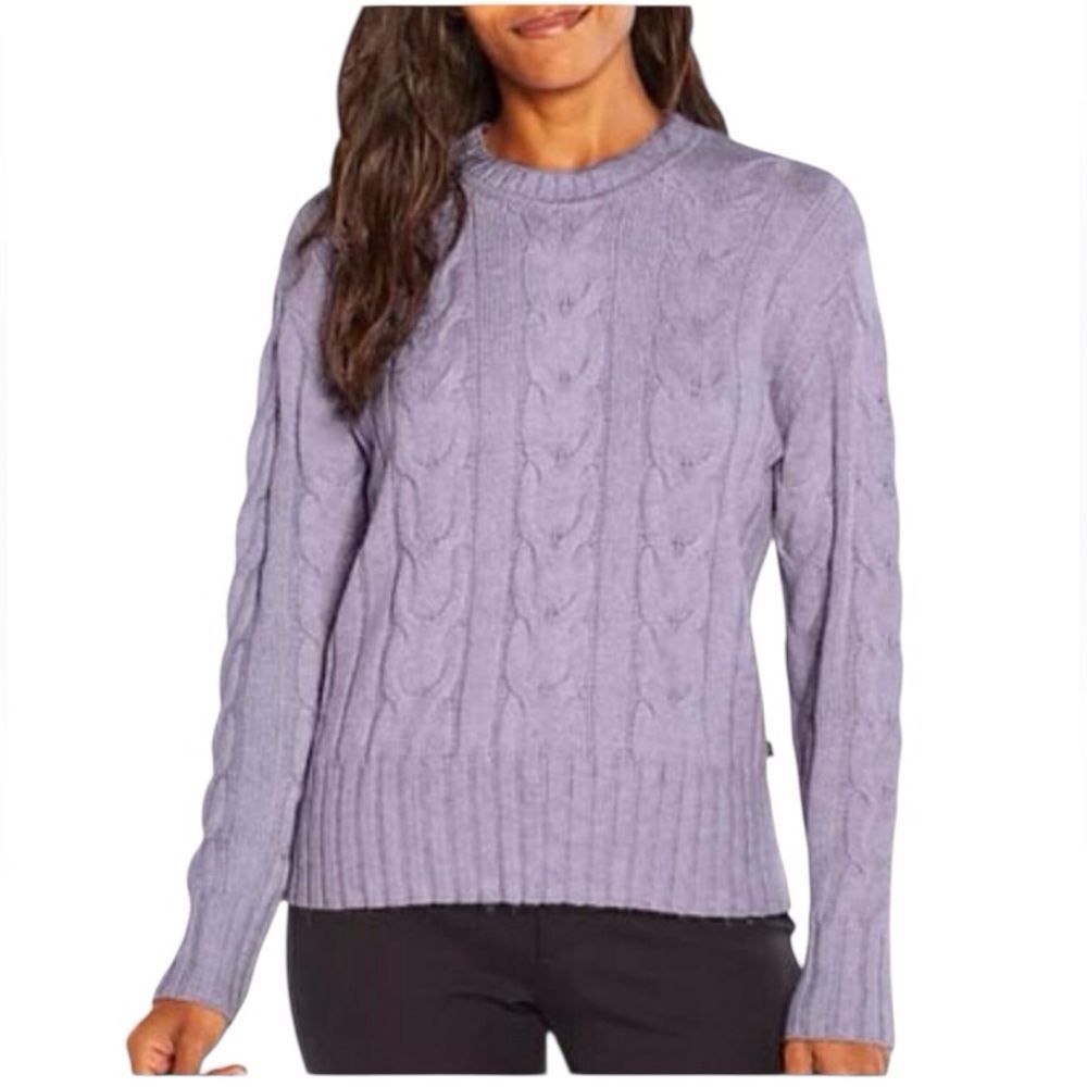NWT Banana Republic Cable Knit Sweater Lavender Old Money Preppy Academia